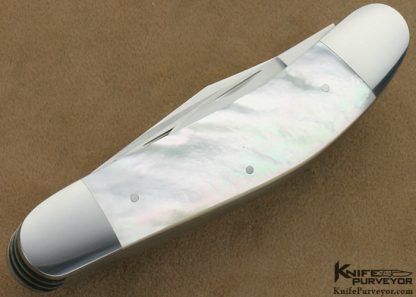Eugene Shadley Custom Knife Mother of Pearl 5 Blade Sowbelly Slipjoint - Image 4