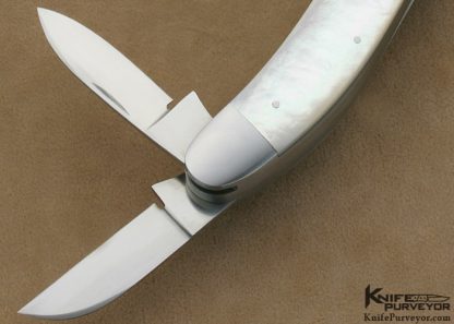 Eugene Shadley Custom Knife Mother of Pearl 5 Blade Sowbelly Slipjoint - Image 3