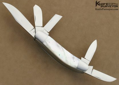 Eugene Shadley Custom Knife Mother of Pearl 5 Blade Sowbelly Slipjoint - Image 5