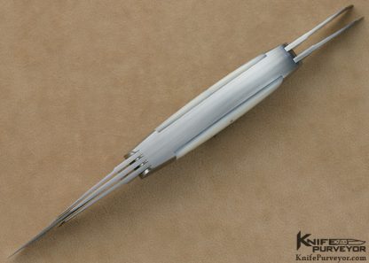 Eugene Shadley Custom Knife Mother of Pearl 5 Blade Sowbelly Slipjoint - Image 8