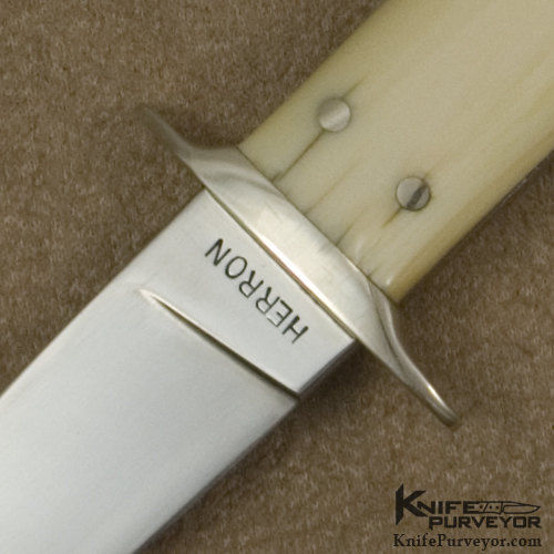George Herron Custom Knife Early Boot Knife with Pre-ban Ivory Scales - Image 2