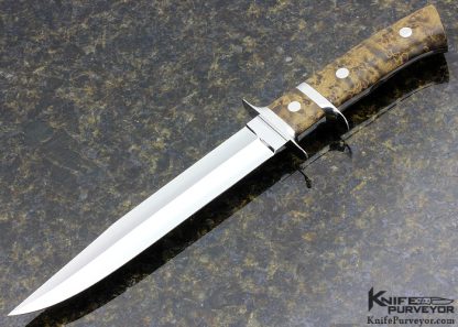 George Herron Custom Knife  Subhilt Fighter Birdseye Maple #017