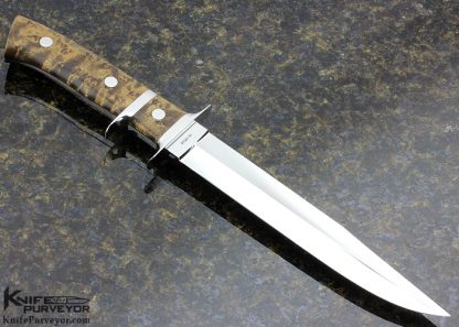 George Herron Custom Knife  Subhilt Fighter Birdseye Maple #017 - Image 3