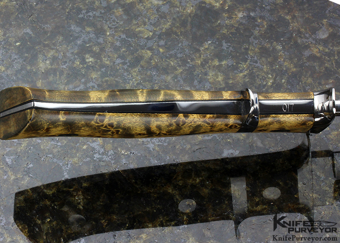 George Herron Custom Knife  Subhilt Fighter Birdseye Maple #017 - Image 6