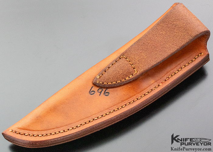 George Herron Custom Knife Stag Crooked Skinner - Image 7