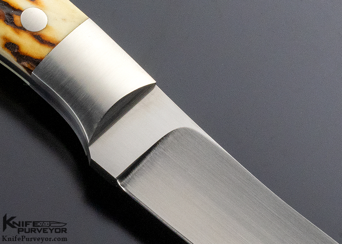 George Herron Custom Knife Stag Crooked Skinner - Image 4