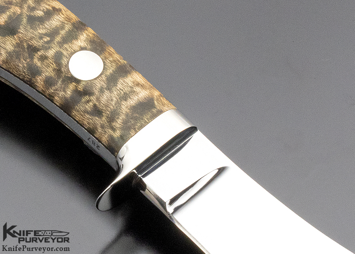 George Herron Custom Knife Curly Maple Semi-Skinner - Image 4