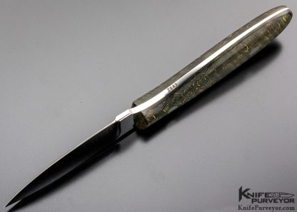 George Herron Custom Knife Lace Wood Drop Point Skinner - Image 6