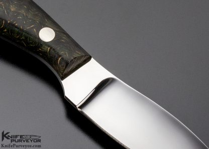 George Herron Custom Knife Lace Wood Drop Point Skinner - Image 4
