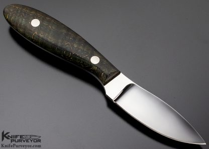 George Herron Custom Knife Lace Wood Drop Point Skinner - Image 3