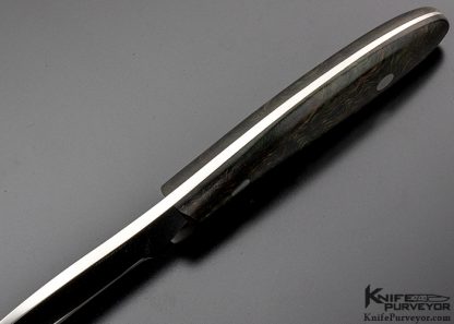 George Herron Custom Knife Lace Wood Drop Point Skinner - Image 5
