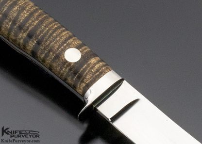 George Herron Custom Knife Model 1 Curly Maple Semi-Skinner - Image 4
