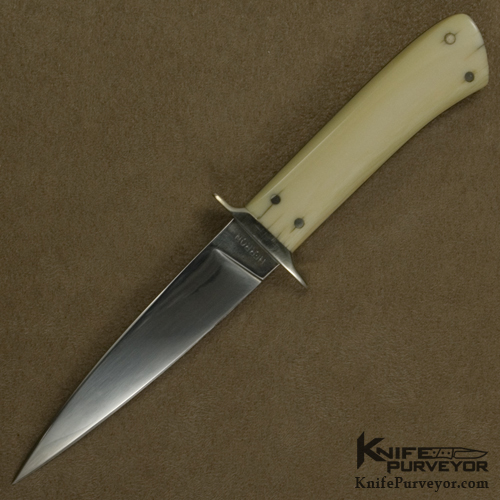 George Herron Custom Knife Early Boot Knife with Pre-ban Ivory Scales