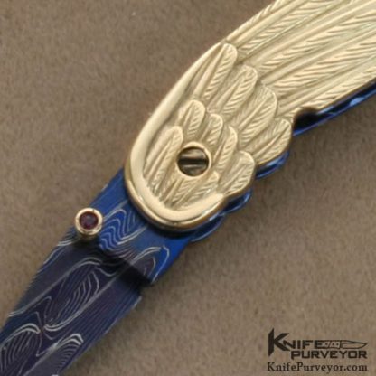 Stephen Olszewski Custom Knives 14Kt Gold "Gold Wing" - Image 2
