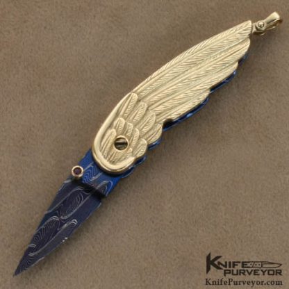 Stephen Olszewski Custom Knives 14Kt Gold "Gold Wing"