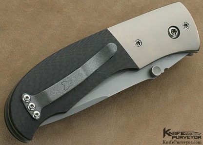 Greg Lightfoot Custom Knife Carbon Fiber & Bead Blasted BG42 "M1" Linerlock - Image 3