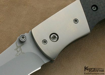 Greg Lightfoot Custom Knife Carbon Fiber & Bead Blasted BG42 "M1" Linerlock - Image 2