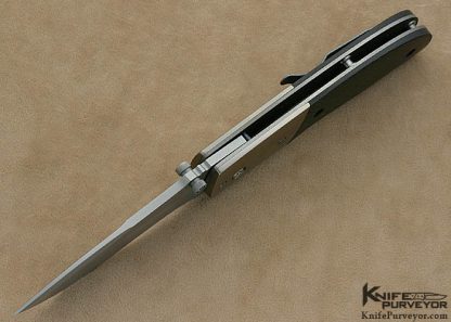 Greg Lightfoot Custom Knife Carbon Fiber & Bead Blasted BG42 "M1" Linerlock - Image 4