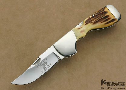Rendon Griffen Custom Knife Stag Lockback Folder