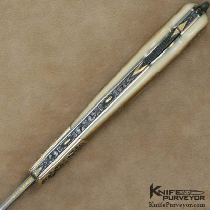 H.H. Frank Custom Knives 1966 - 1996 (30 Year Anniversary) Sole Authorship Engraved 14 Kt Gold Lockback - Image 7