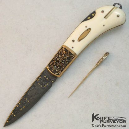 H.H. Frank Custom Knife 14Kt Gold  Caper