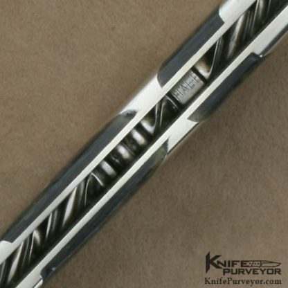 Lloyd Hale Custom Knives Mosaic Abalone and Nickle Silver Tail Lock - Image 7