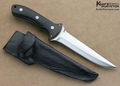 Ed Halligan Custom Knife Black Micarta Seal Knife - Image 5