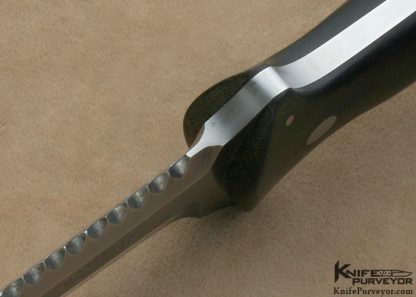 Ed Halligan Custom Knife Black Micarta Seal Knife - Image 4