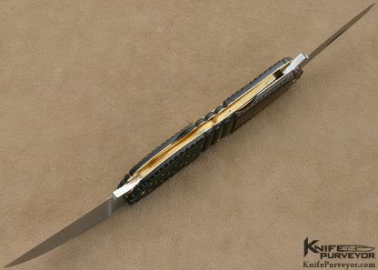 Tamonari Hamada Custom Knife Pique Black Lip Tahitian Pearl Shell Multi-Blade Slipjoint with 14Kt Gold Liners - Image 8