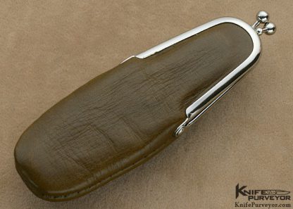 Tamonari Hamada Custom Knife Pique Black Lip Tahitian Pearl Shell Multi-Blade Slipjoint with 14Kt Gold Liners - Image 9