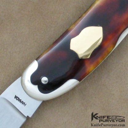 Tamonari Hamada Custom Knife Antique Tortoise 2 Blade SlipJoint - Image 2