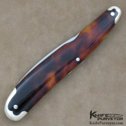 Tamonari Hamada Custom Knife Antique Tortoise 2 Blade SlipJoint - Image 3