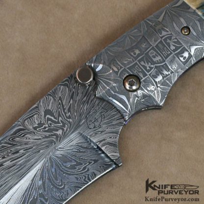Don Hanson Custom Knife Sole Authorship Nightmare Grind Linerlock - Image 2