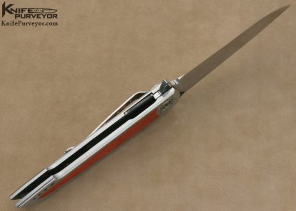 Jeff Harkins Custom Knife Pink Ivory "The Torrent" Omega Flipper - Image 8