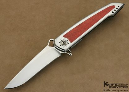 Jeff Harkins Custom Knife Pink Ivory "The Torrent" Omega Flipper