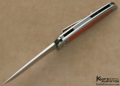 Jeff Harkins Custom Knife Pink Ivory "The Torrent" Omega Flipper - Image 6