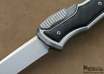 Jeff Harkins Custom Knives Carbon Fiber  "Q" OTF Automatic - Image 2