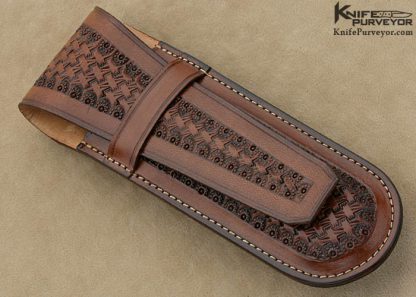 Harvey Dean Custom Knife Sole Authorship "Feather" Pattern Damascus Coke Bottle Slip Joint - Image 5