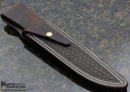 Harvey McBurnette Custom Knife Sole Authorship Engraved Polished Horn with Mirror Polished 440C Steel - Image 7