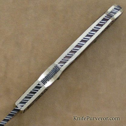 Harvey McBurnette Custom Knife Sole Authorship Engraved Blacklip Pearl Lockback - Image 4