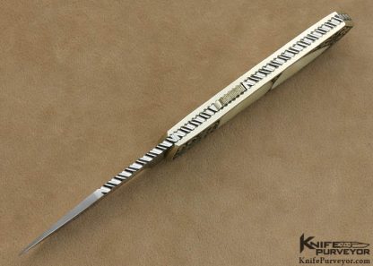 Harvey McBurnette Custom Knife Sole Authorship Engraved Double Sea Snail Shell Interframe Lockback - Image 4