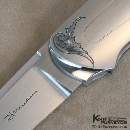 Tim Herman Custom Knife Sole Authorship Engraved Sliver Automatic - Image 2
