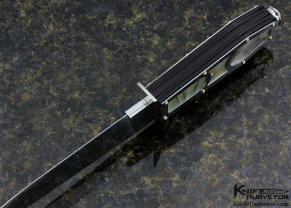 Herman Schneider Custom Knife Abalone Shell California Bowie - Image 5