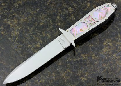 Herman Schneider Custom Knife Abalone Shell California Bowie