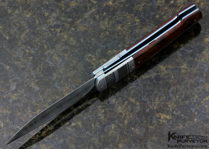 Herucus Blomerus  Custom Knife  Engraved Ironwood Linerlock Front Flipper - Image 6