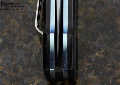 Herucus Blomerus Custom Knife Large Front Flipper Carbon Fiber Linerlock with Clip - Image 6