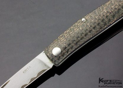 Hiroaki Ohta Custom Knife OLF 75 Copper Lightning Strike Carbon Fiber - Image 2