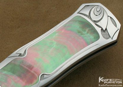 Steve Hoel Custom Knife Amayak Stepanyan Blacklip Tahitian Pearl Interframe Coke Bottle Lockback  Dagger - Image 7