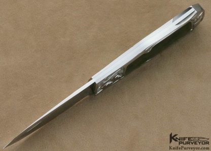 Steve Hoel Custom Knife Amayak Stepanyan Blacklip Tahitian Pearl Interframe Coke Bottle Lockback  Dagger - Image 4