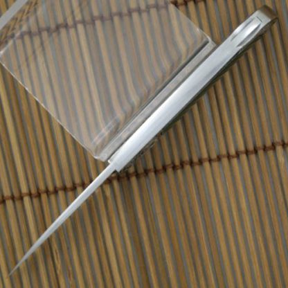 Steve Hoel Custom Knife: Jade Interframe Lockback Engraved by Tim George - Image 4